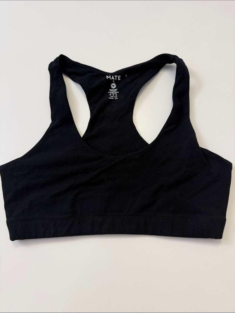 Black Racerback Sports Bra Mate the Label